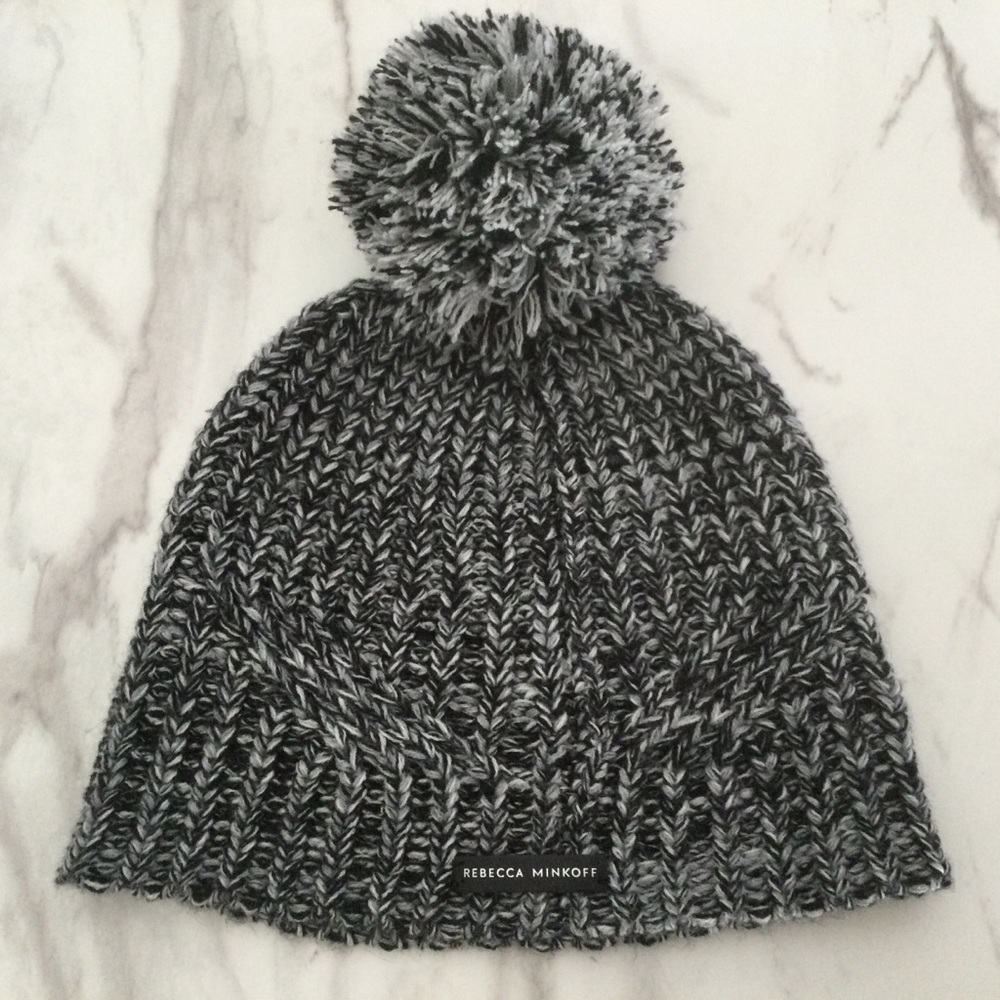 Rebecca Minkoff Knit Pom Pom Beanie Hat